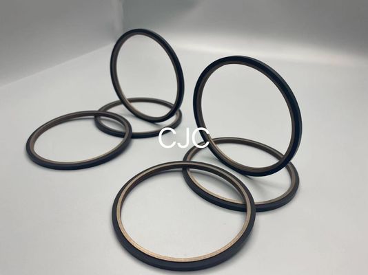 SPN PTFE รถขุดไฮดรอลิกสำริดก้านลูกสูบซีลความต้านทานน้ำมัน
